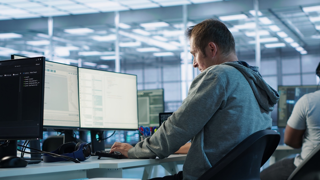 Programowanie w JavaScript - kod na ekranie monitora